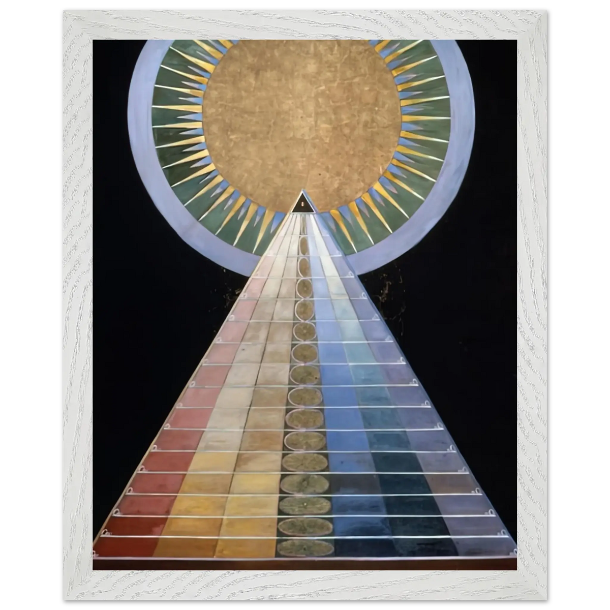 Hilma af Klint - ALTAR PAINTING 1915 Wall art - 45x60 cm / 18x24 Inches - Premium Wooden Framed Poster With Fine Art Paper - White frame