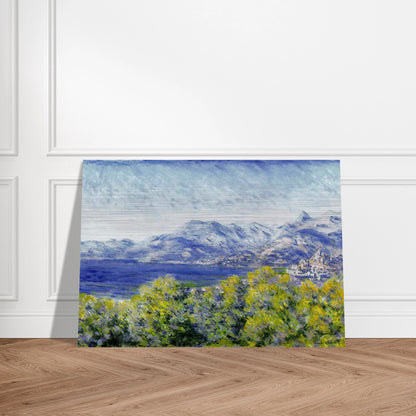 View of Ventimiglia - claude monet Brushed Aluminum Print - 70x100 cm / 28x40 inches | claude monet Aluminum Print | claude monet Prints