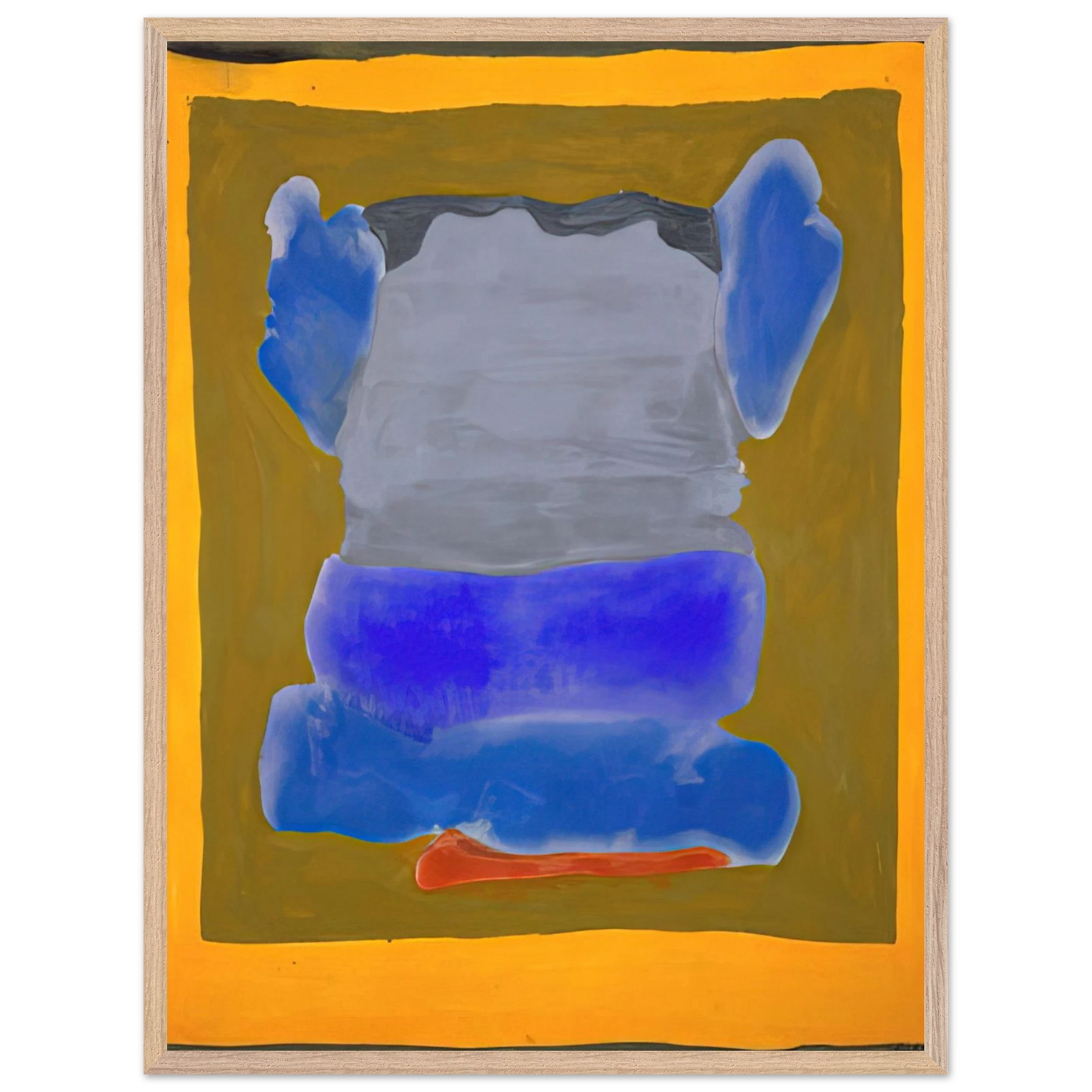 Helen Frankenthaler - Buddha s Court - 1964 Wall art - A2 (42 x 59.4  cm) - Premium Wooden Framed Poster With Fine Art Paper-canvas - Wood frame