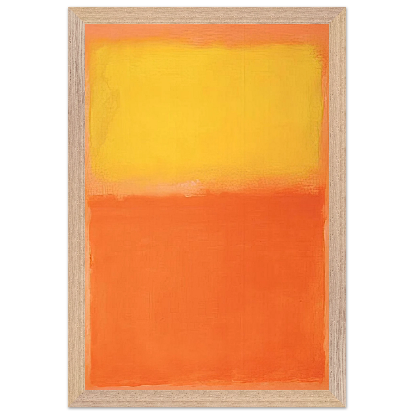 Mark Rothko - Orange and Yellow - 1956 Wall Art - 21x29.7 cm / 8x12" - Premium Wooden Framed Poster With Fine Art Paper-canvas - Black frame