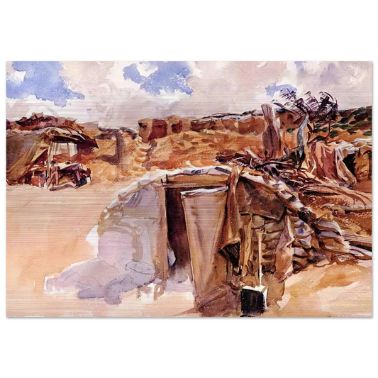 Dugout - John Singer Sargent Brushed Aluminum Print - 70x100 cm / 28x40 inches | John Singer Sargent Aluminum Print | John Singer Sargent Prints