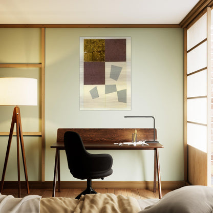 Geometric Collage - Jean Arp Brushed Aluminum Print - 70x100 cm / 28x40 inches | Jean Arp Aluminum Print | Jean Arp Prints