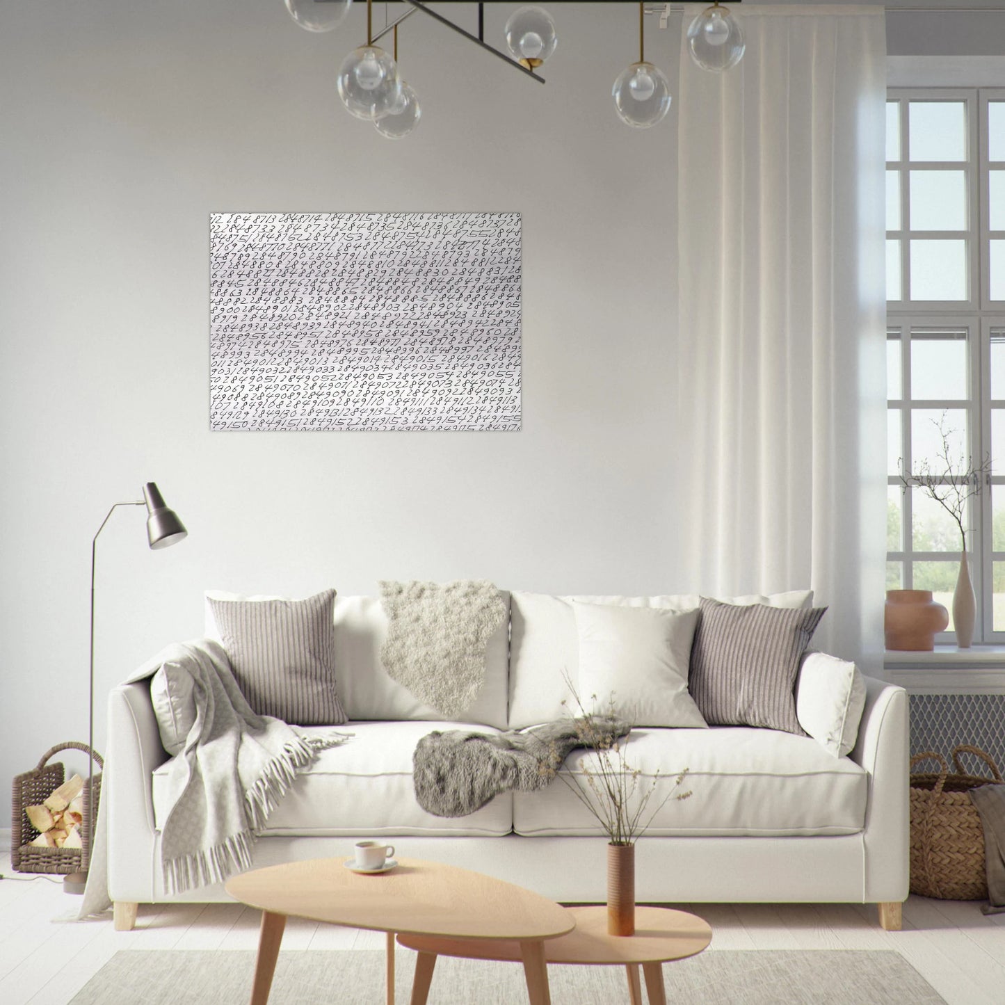 19651 - ∞, Detail - Conceptual Art - Roman Opalka Brushed Aluminum Print - 70x100 cm / 28x40 inches | Roman Opalka Aluminum Print | Roman Opalka Prints
