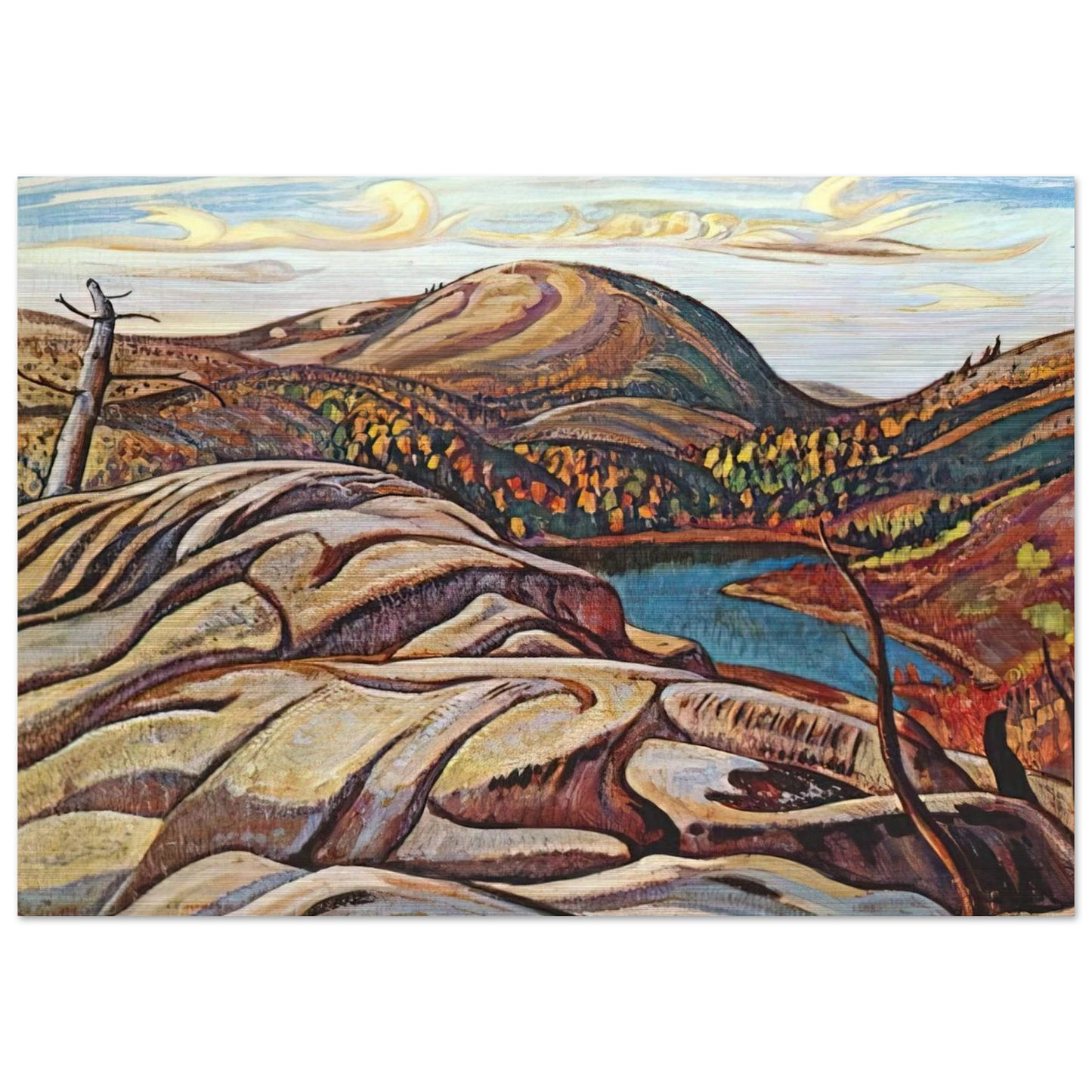 Nellie Lake - 1933 - A.Y. Jackson Brushed Aluminum Print - 70x100 cm / 28x40 inches | A.Y. Jackson Aluminum Print | A.Y. Jackson Prints