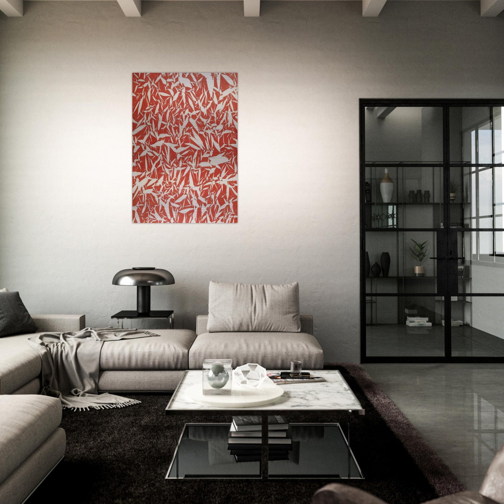 Study - 1969 - Simon Hantai Brushed Aluminum Print - 70x100 cm / 28x40 inches | Simon Hantai Aluminum Print | Simon Hantai Prints