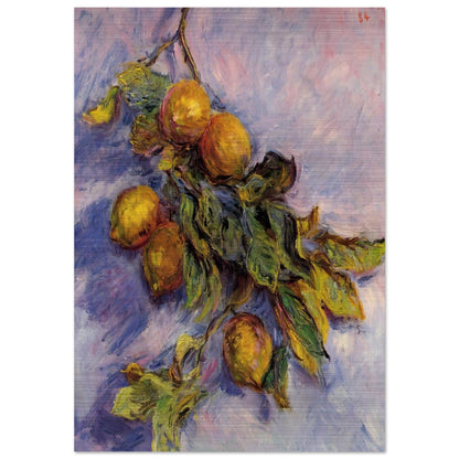 Branch of Lemons - claude monet Brushed Aluminum Print - 70x100 cm / 28x40 inches | claude monet Aluminum Print | claude monet Prints