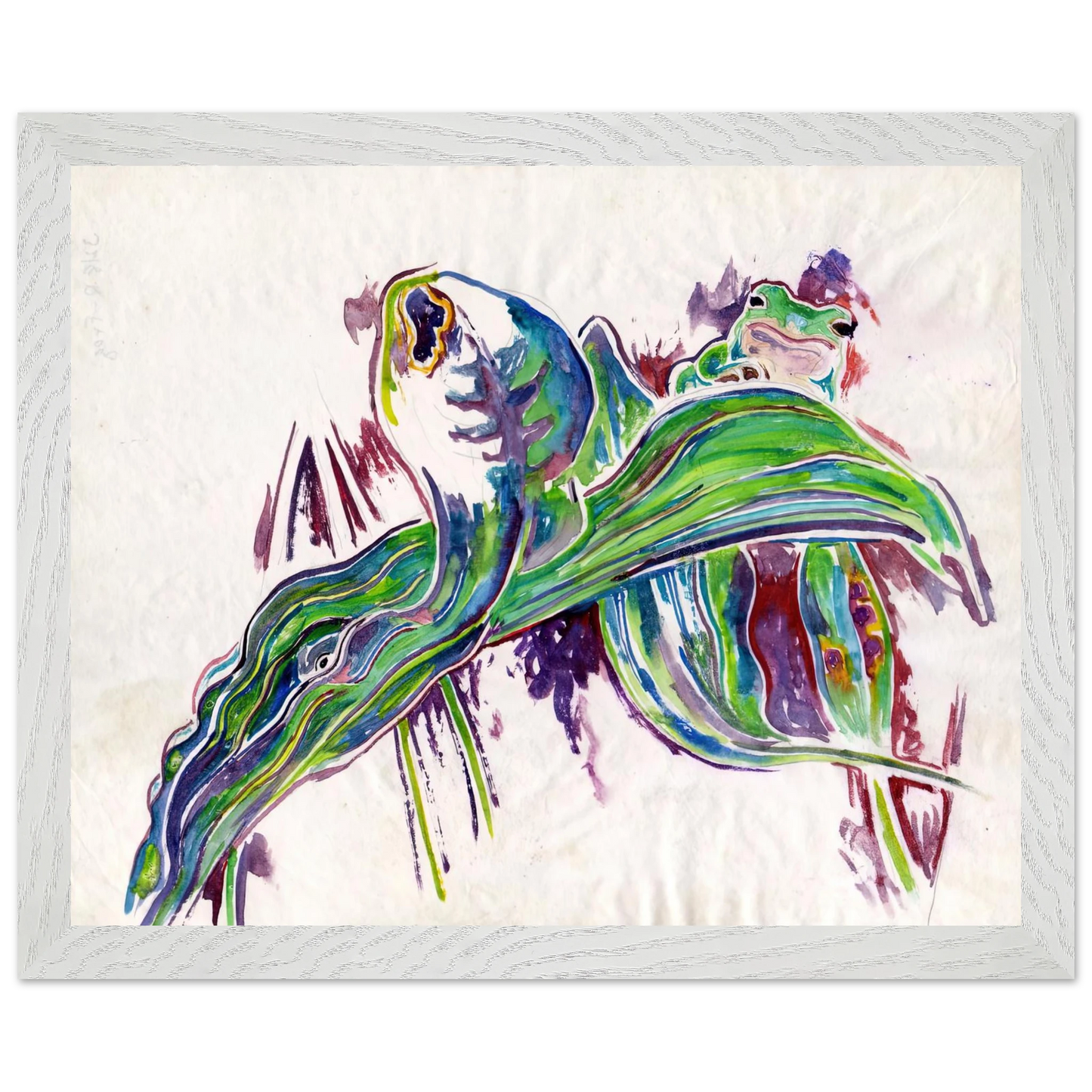 Walter Inglis Anderson - Walter Anderson Wall art - 27x35 cm / 11x14 inches - Premium Wooden Framed Poster With Fine Art Paper-canvas - White frame