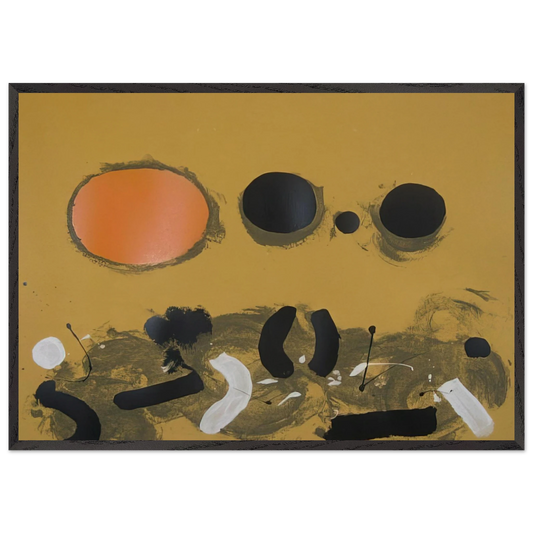 Orange Oval - 1972 - Adolph Gottlieb 70x100 cm / 28x40 inches Framed Art Print – Black Wooden Frame