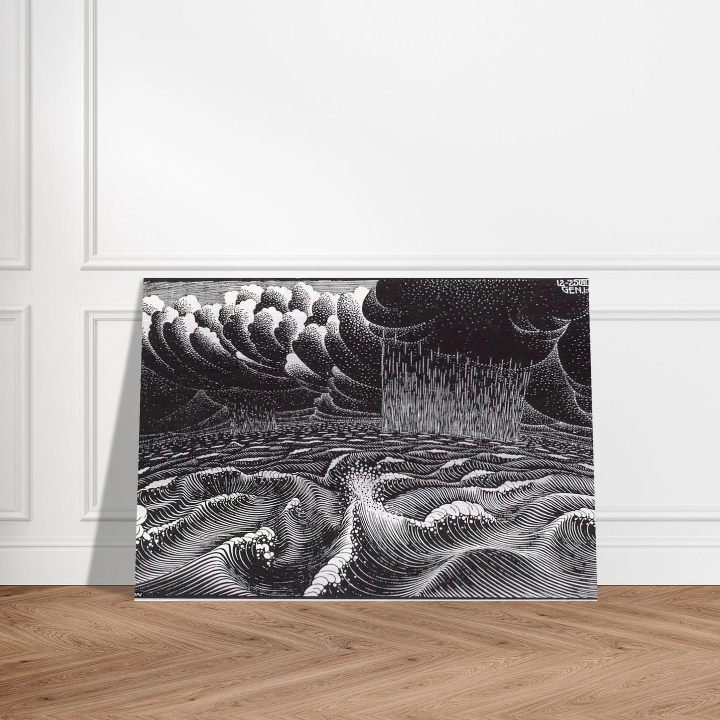 THE 2ND DAY OF THE CREATION - MC Escher Brushed Aluminum Print - 70x100 cm / 28x40 inches | MC Escher Aluminum Print | MC Escher Prints