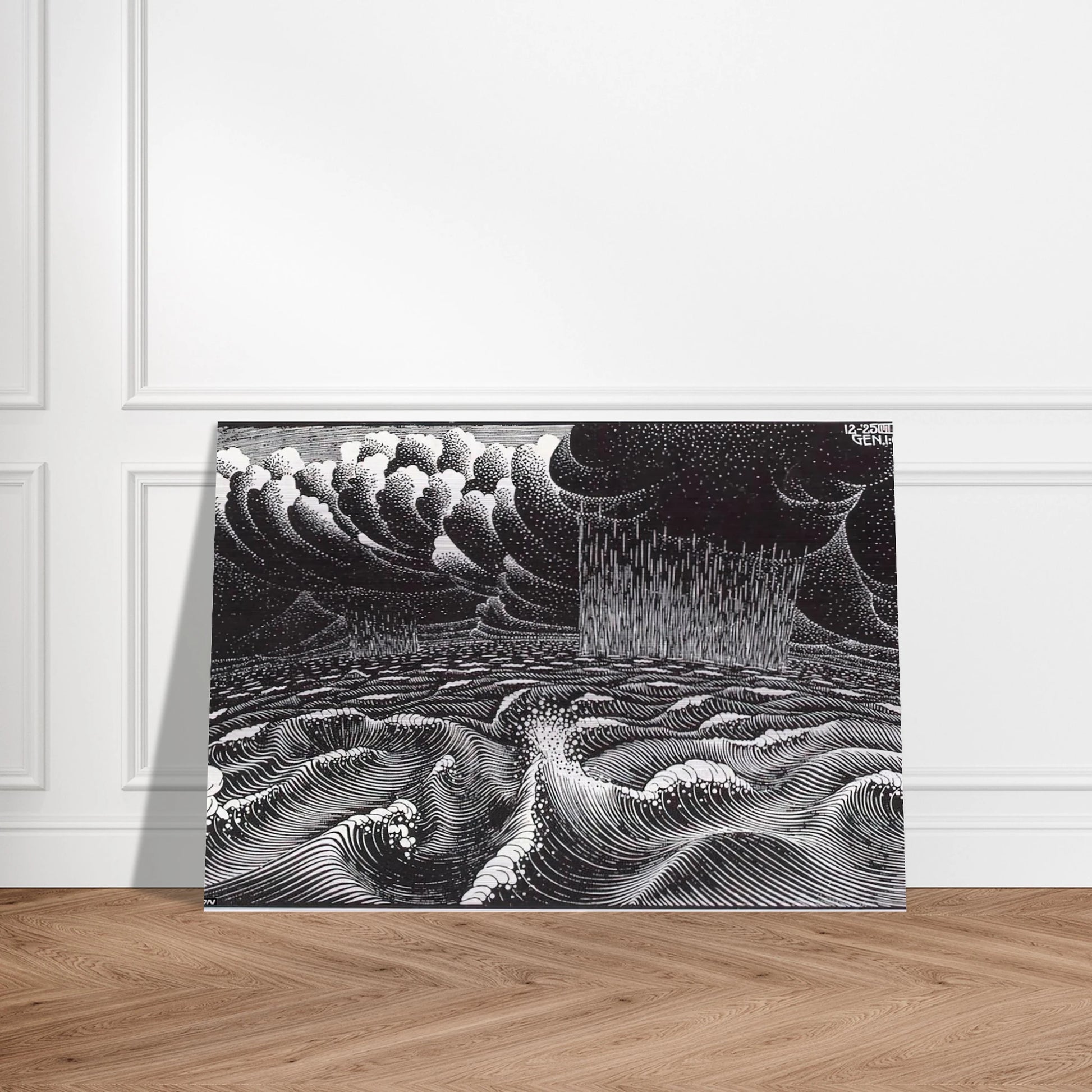THE 2ND DAY OF THE CREATION - MC Escher Brushed Aluminum Print - 70x100 cm / 28x40 inches | MC Escher Aluminum Print | MC Escher Prints