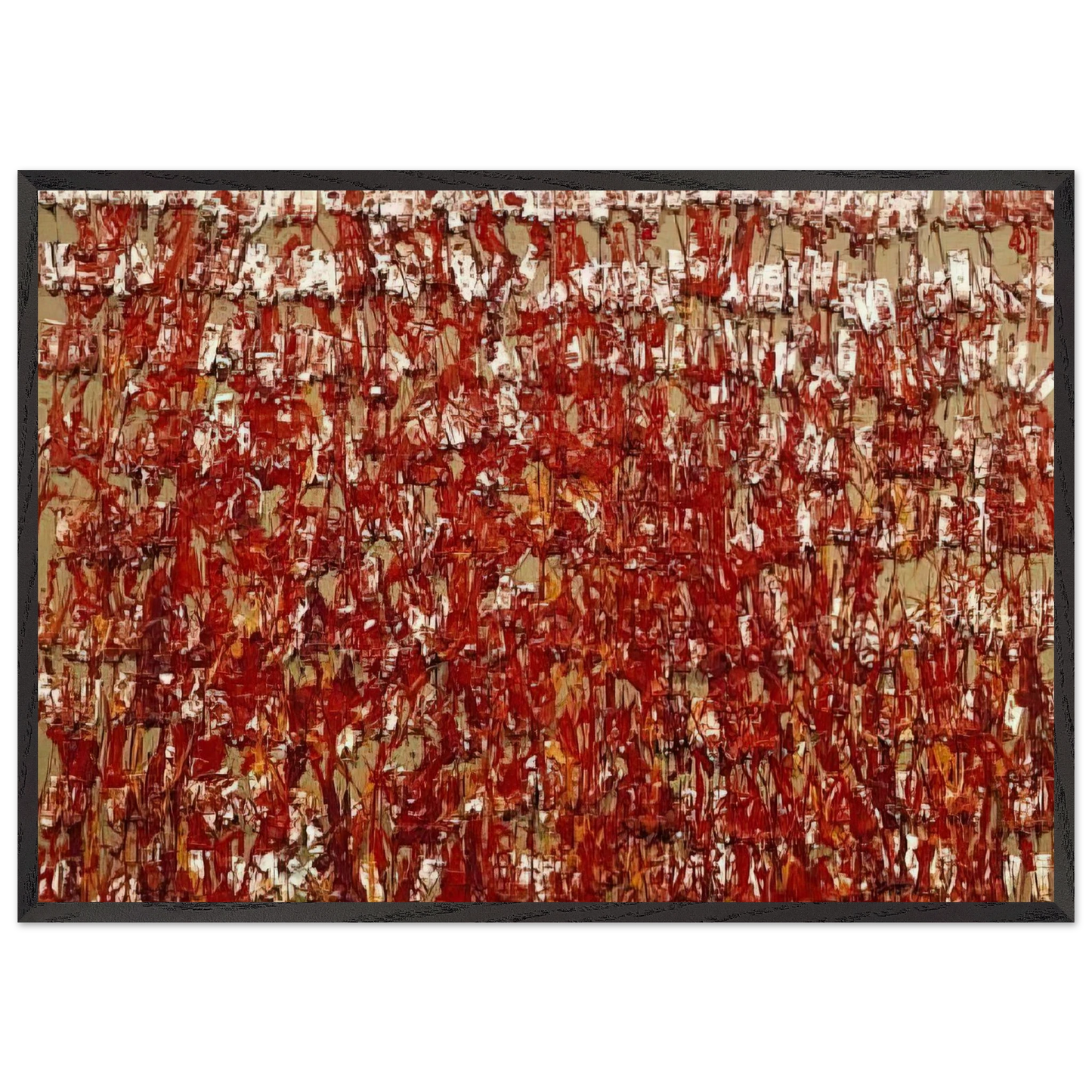 Red Tubes of Paint - 1980 - Arman 70x100 cm / 28x40 inches Framed Art Print – Black Wooden Frame