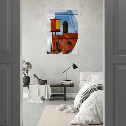 Buildings Abstraction, Lancaster - 1931 - Charles Demuth Brushed Aluminum Print - 70x100 cm / 28x40 inches | Charles Demuth Aluminum Print | Charles Demuth Prints
