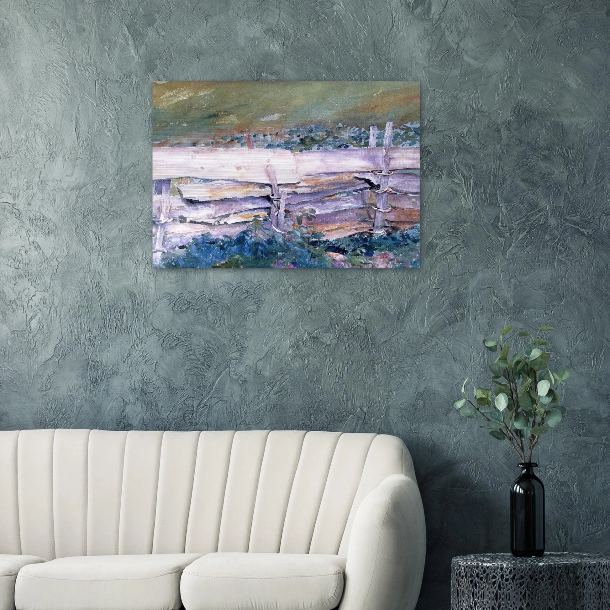 The Fence - John Singer Sargent Brushed Aluminum Print - 70x100 cm / 28x40 inches | John Singer Sargent Aluminum Print | John Singer Sargent Prints