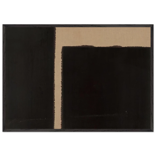 Burnt Umber  Ultramarine Blue - 1998 - Yun Hyong-keun 70x100 cm / 28x40 inches Framed Art Print – Black Wooden Frame