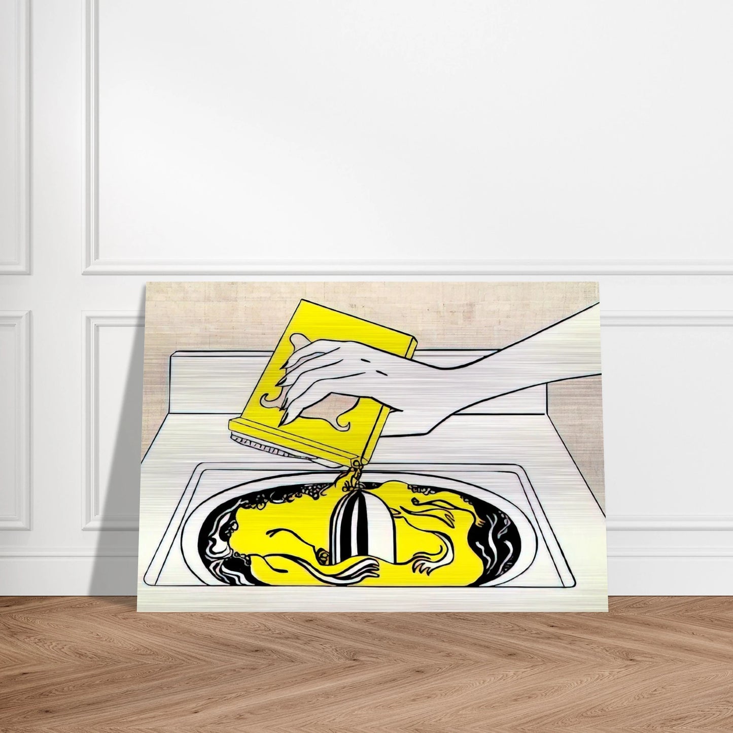 WASHING MACHINE 1961 - Roy Lichtenstein Brushed Aluminum Print - 70x100 cm / 28x40 inches | Roy Lichtenstein Aluminum Print | Roy Lichtenstein Prints
