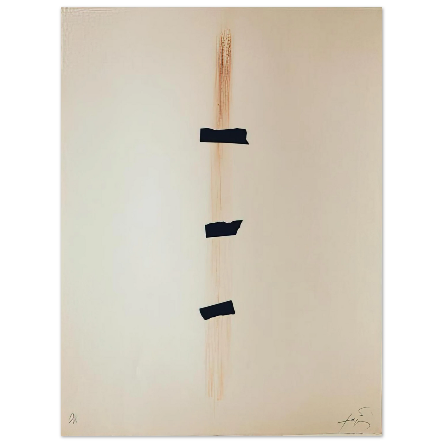 Antoni Tapies - LES TROIS NOIRS 1976  75x100 cm / 30x40inches Fine Art Poster
