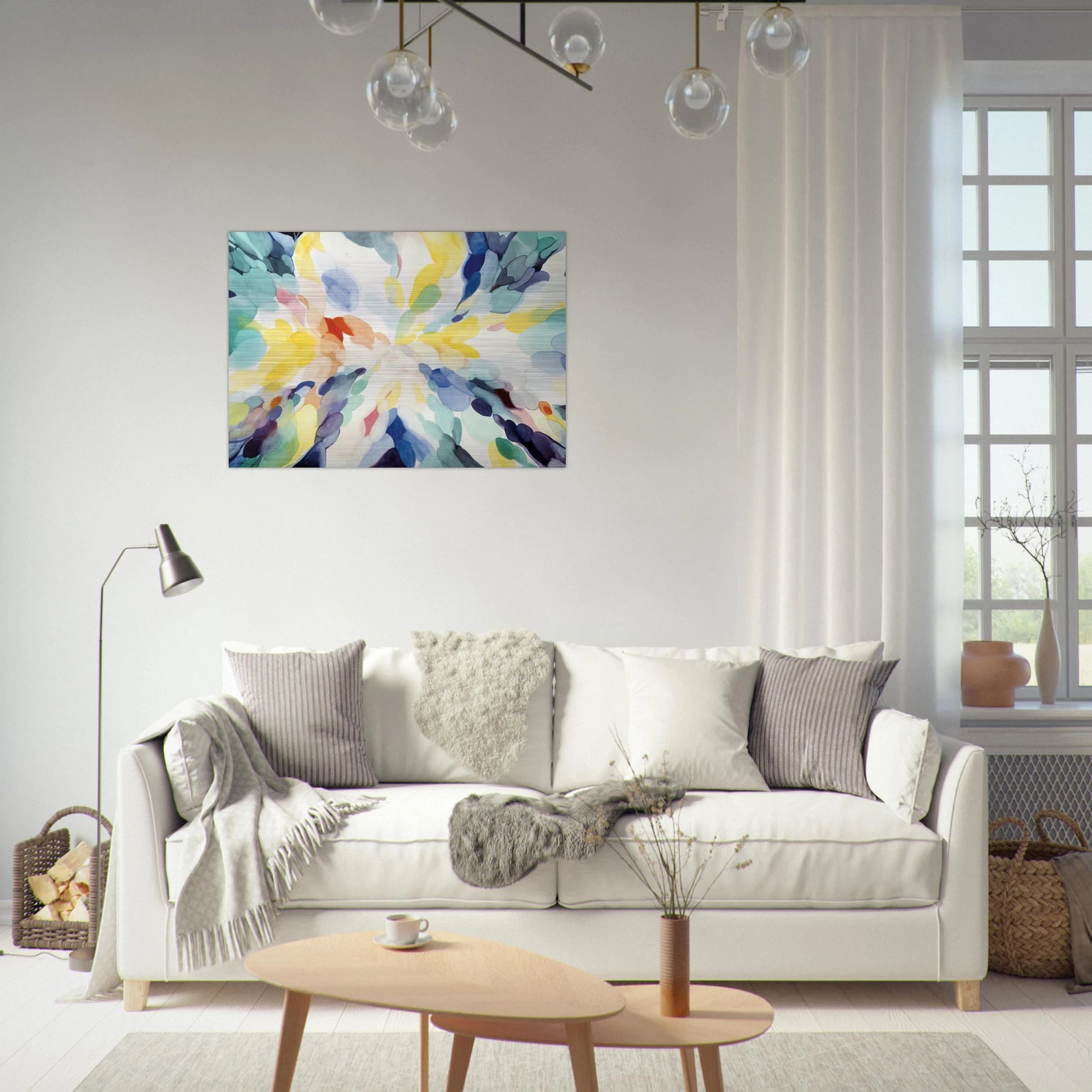 Wheel of Day - Alice Baber Brushed Aluminum Print - 70x100 cm / 28x40 inches | Alice Baber Aluminum Print | Alice Baber Prints