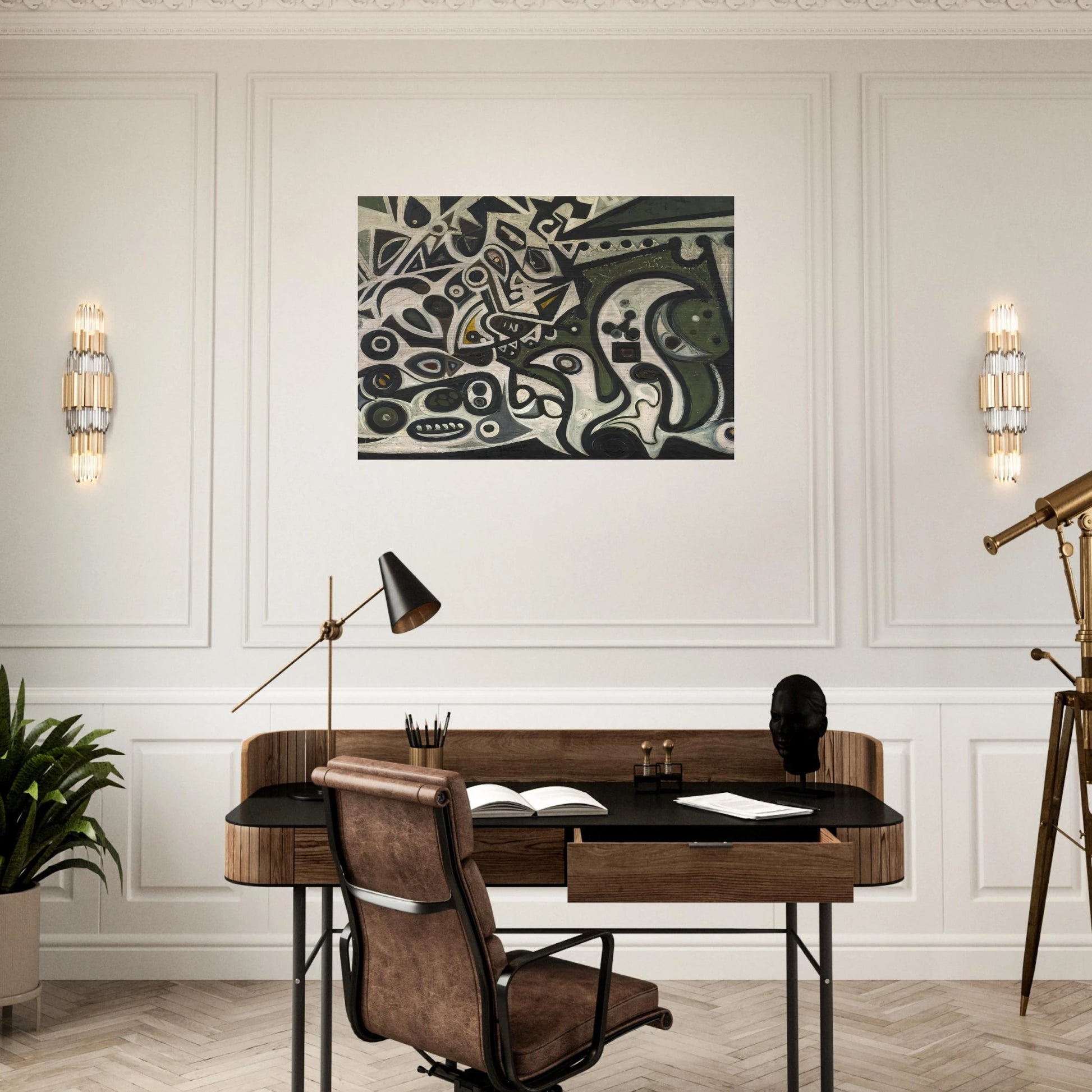 River Metamorphosis - 1939 - Richard Pousette-Dart Brushed Aluminum Print - 70x100 cm / 28x40 inches | Richard Pousette-Dart Aluminum Print | Richard Pousette-Dart Prints