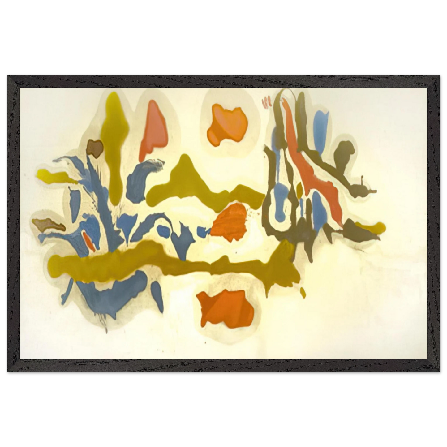 Helen Frankenthaler - Seascape with Dunes - 1962 Wall art - 28x43  cm / XL (11x17 inches) - Fine Art Poster-canvas - -
