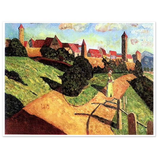 Wassily Kandinsky - OLD TOWN II 1902  75x100 cm / 30x40inches Fine Art Poster