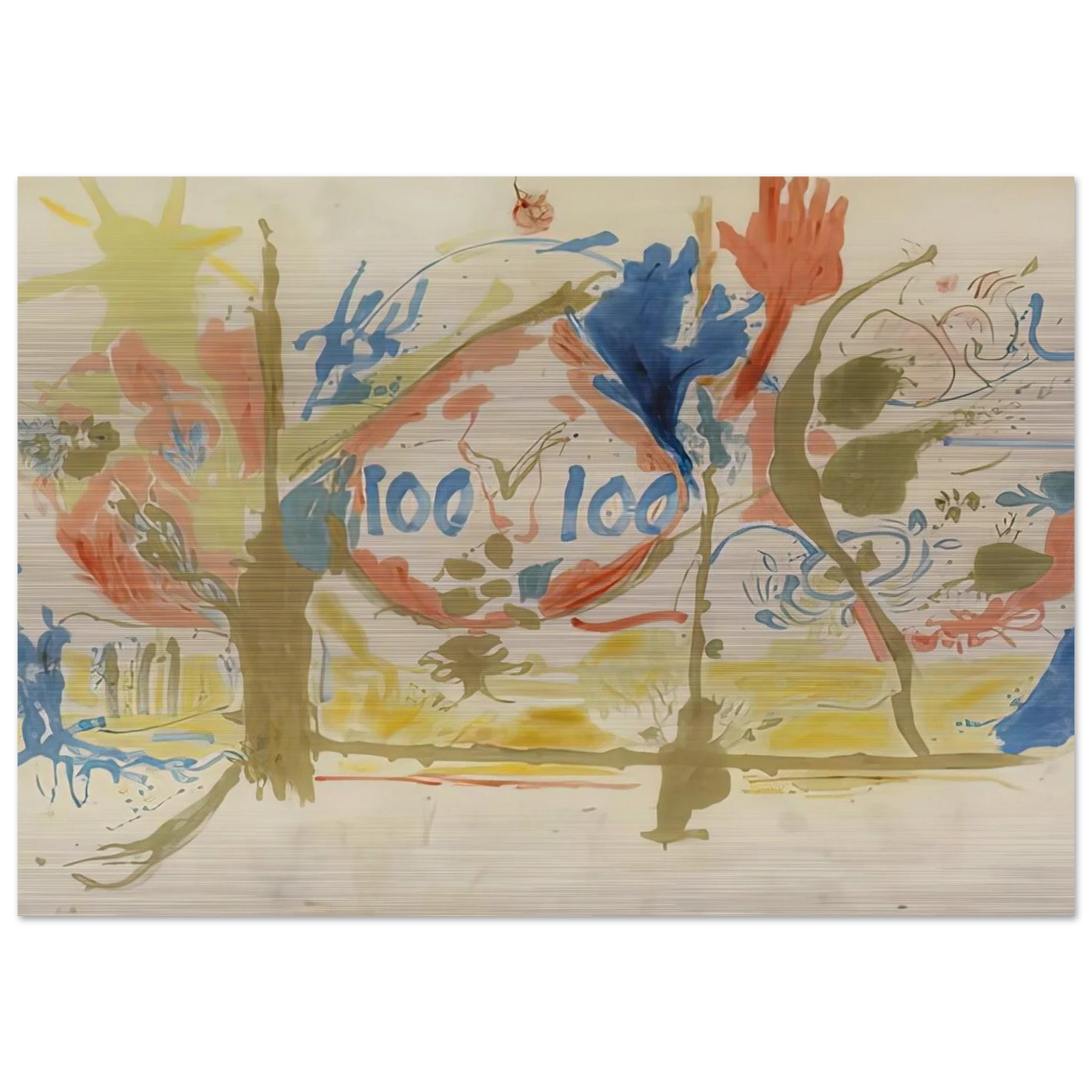 Eden, 1956- - Helen Frankenthaler Brushed Aluminum Print - 70x100 cm / 28x40 inches | Helen Frankenthaler Aluminum Print | Helen Frankenthaler Prints