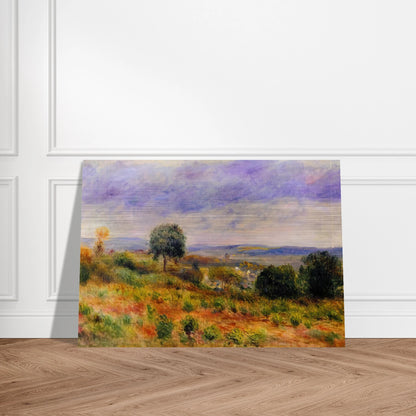 Landscape Auvers sur Oise - Pierre-Auguste Renoir Brushed Aluminum Print - 70x100 cm / 28x40 inches | Pierre-Auguste Renoir Aluminum Print | Pierre-Auguste Renoir Prints