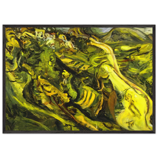 ROAD AT CAGNES - Chaim Soutine 70x100 cm / 28x40 inches Framed Art Print – Black Wooden Frame