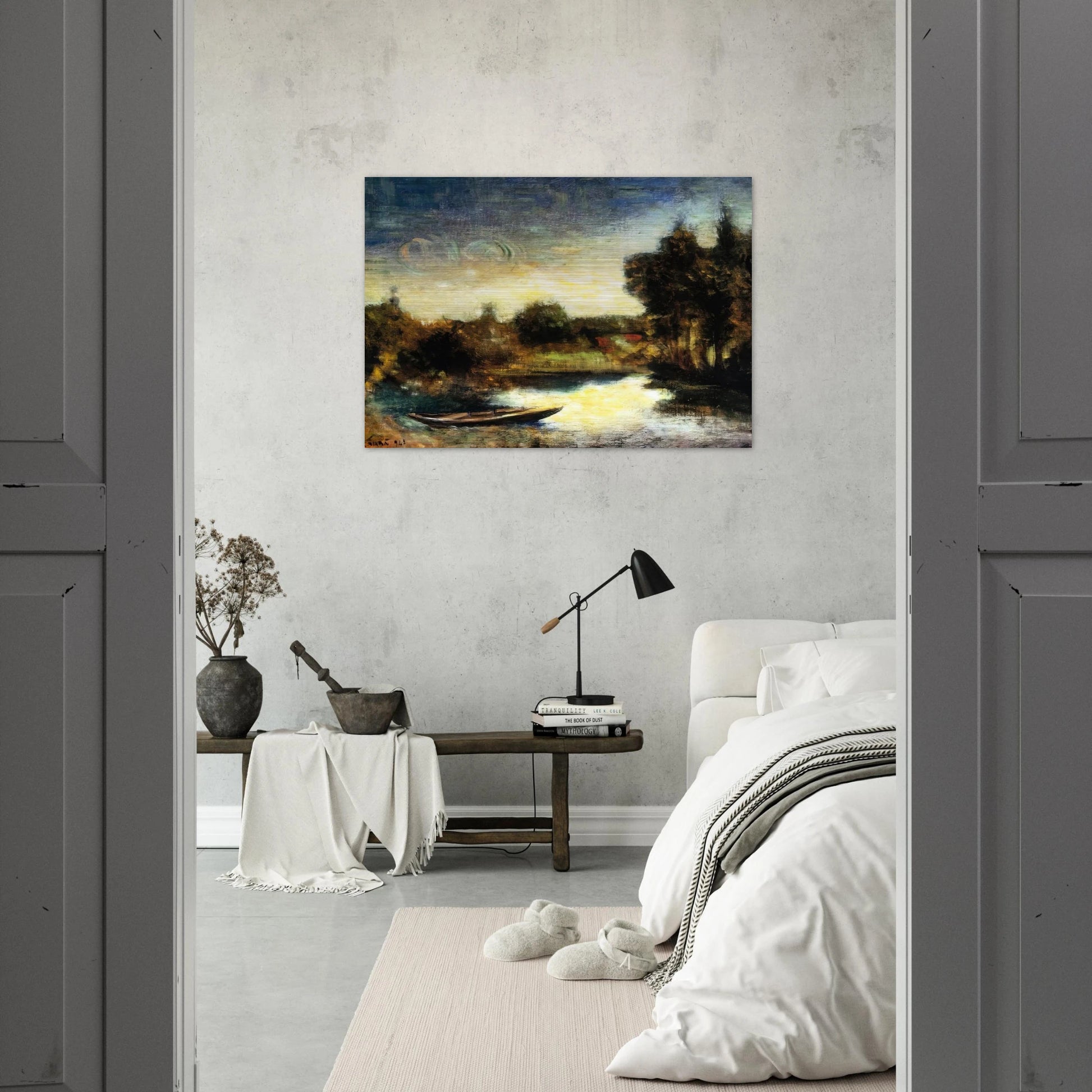 FIUMETTO 1941 - Carlo Carra Brushed Aluminum Print - 70x100 cm / 28x40 inches | Carlo Carra Aluminum Print | Carlo Carra Prints