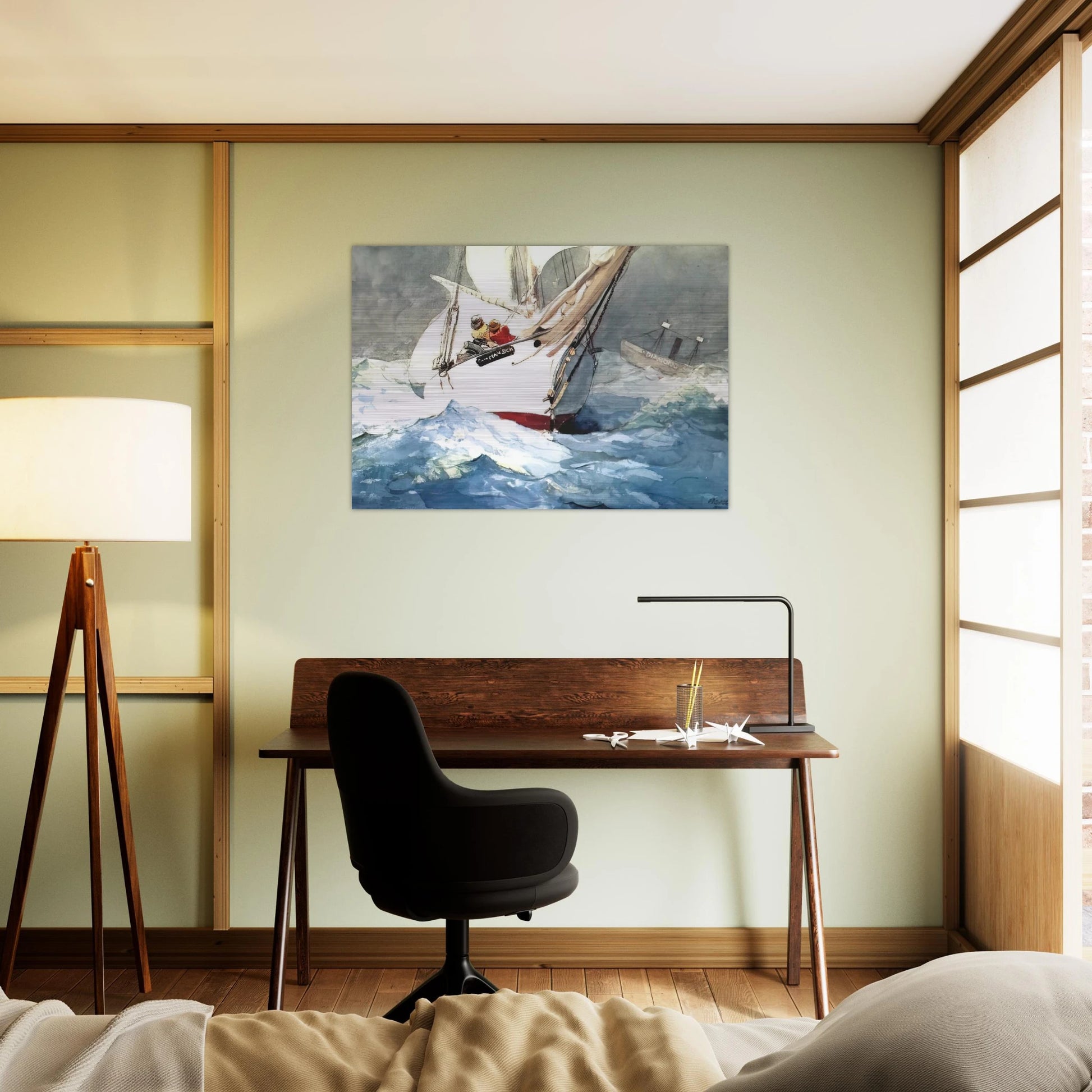 DIAMOND SHOAL - Winslow Homer Brushed Aluminum Print - 70x100 cm / 28x40 inches | Winslow Homer Aluminum Print | Winslow Homer Prints
