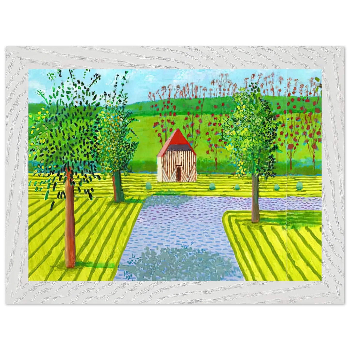 David Hockney - David Hockney Wall art - A3 (29.7 x 42  cm) - Premium Wooden Framed Poster With Fine Art Paper - Wood frame