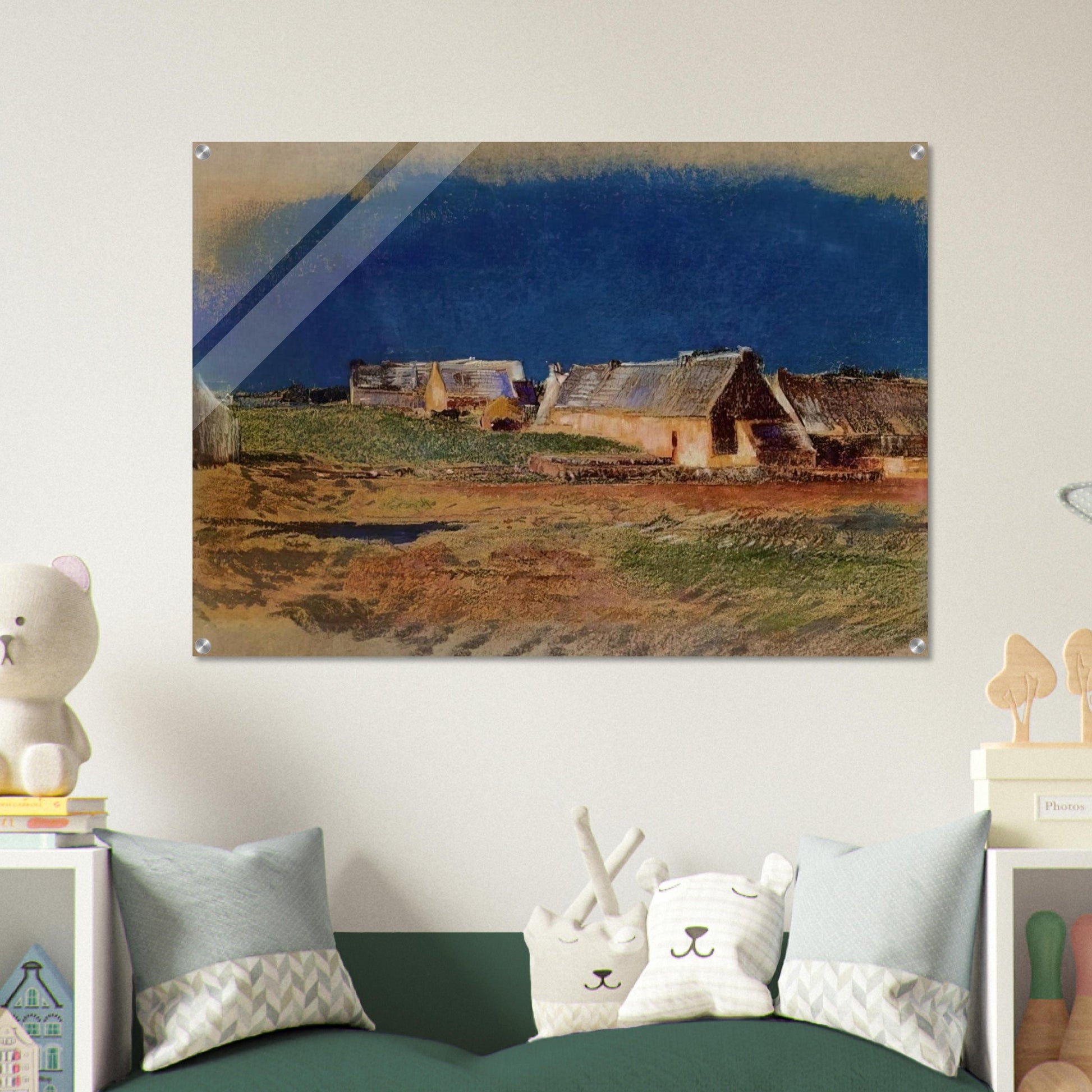 LANDSCAPE IN BRITTANY PEYRELEBADE - Odilon Redon Acrylic Print - 70x100 cm / 28x40″ inches