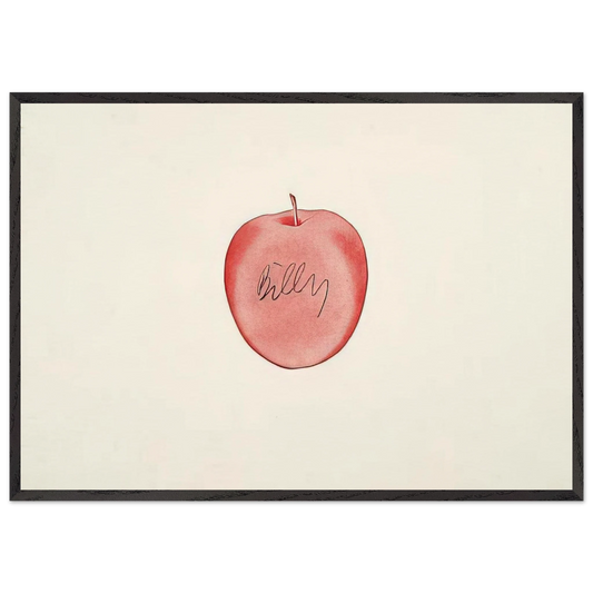 Red Apple - 1996 - Billy Apple 70x100 cm / 28x40 inches Framed Art Print – Black Wooden Frame