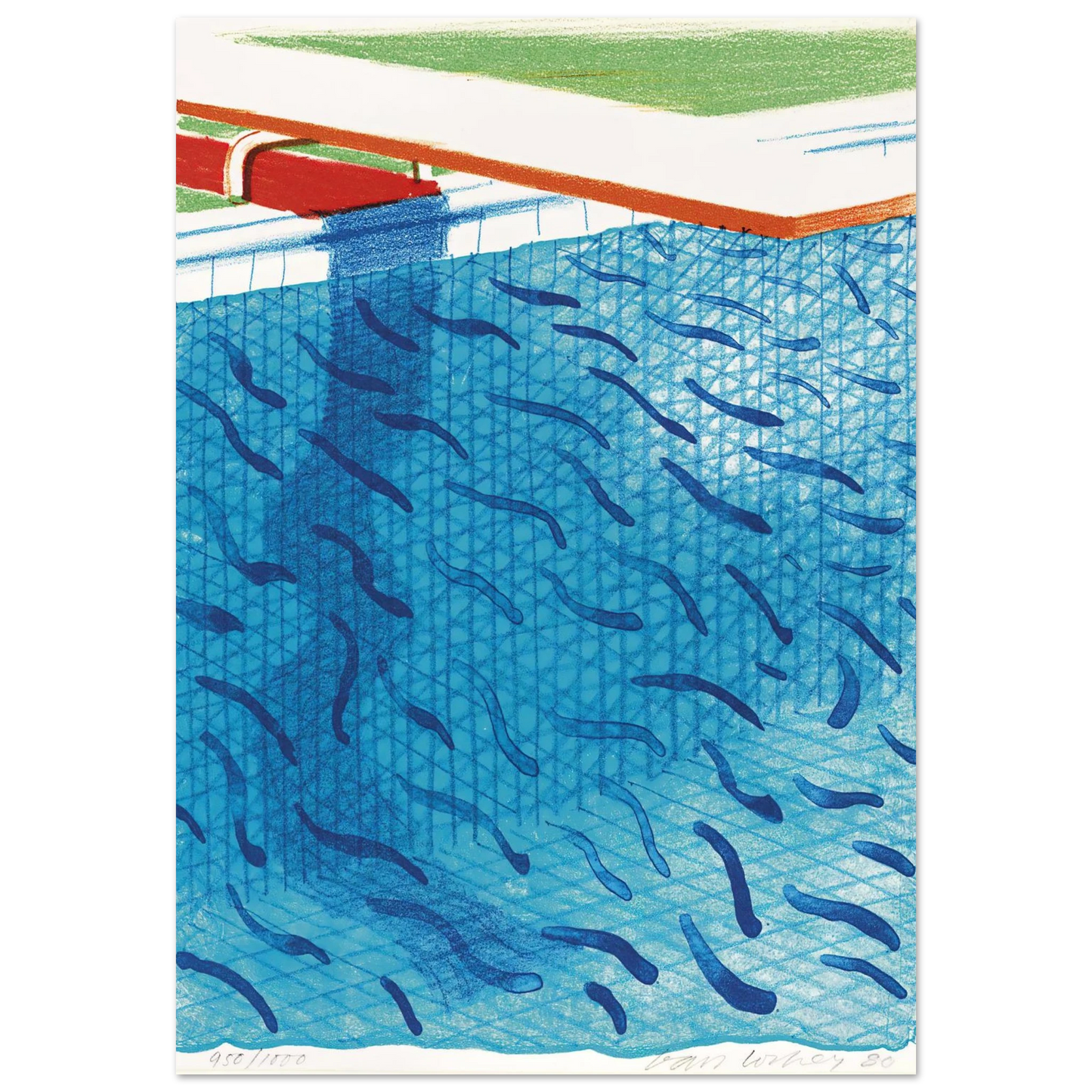 David Hockney - David Hockney Wall art - 30x45 cm / 12x18 inches - Premium Wooden Framed Poster With Fine Art Paper-canvas - Black frame