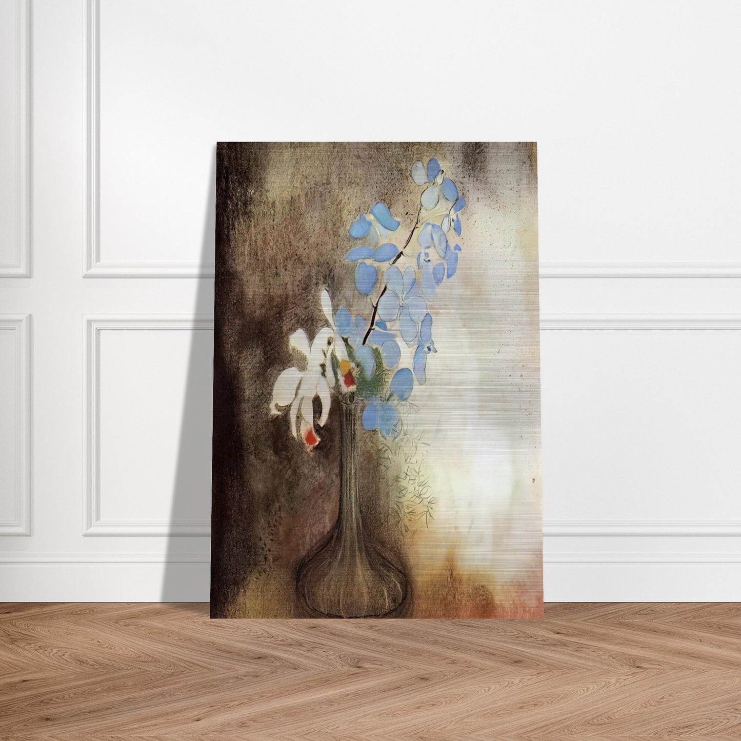 ORCHIDS - Odilon Redon Brushed Aluminum Print - 70x100 cm / 28x40 inches | Odilon Redon Aluminum Print | Odilon Redon Prints