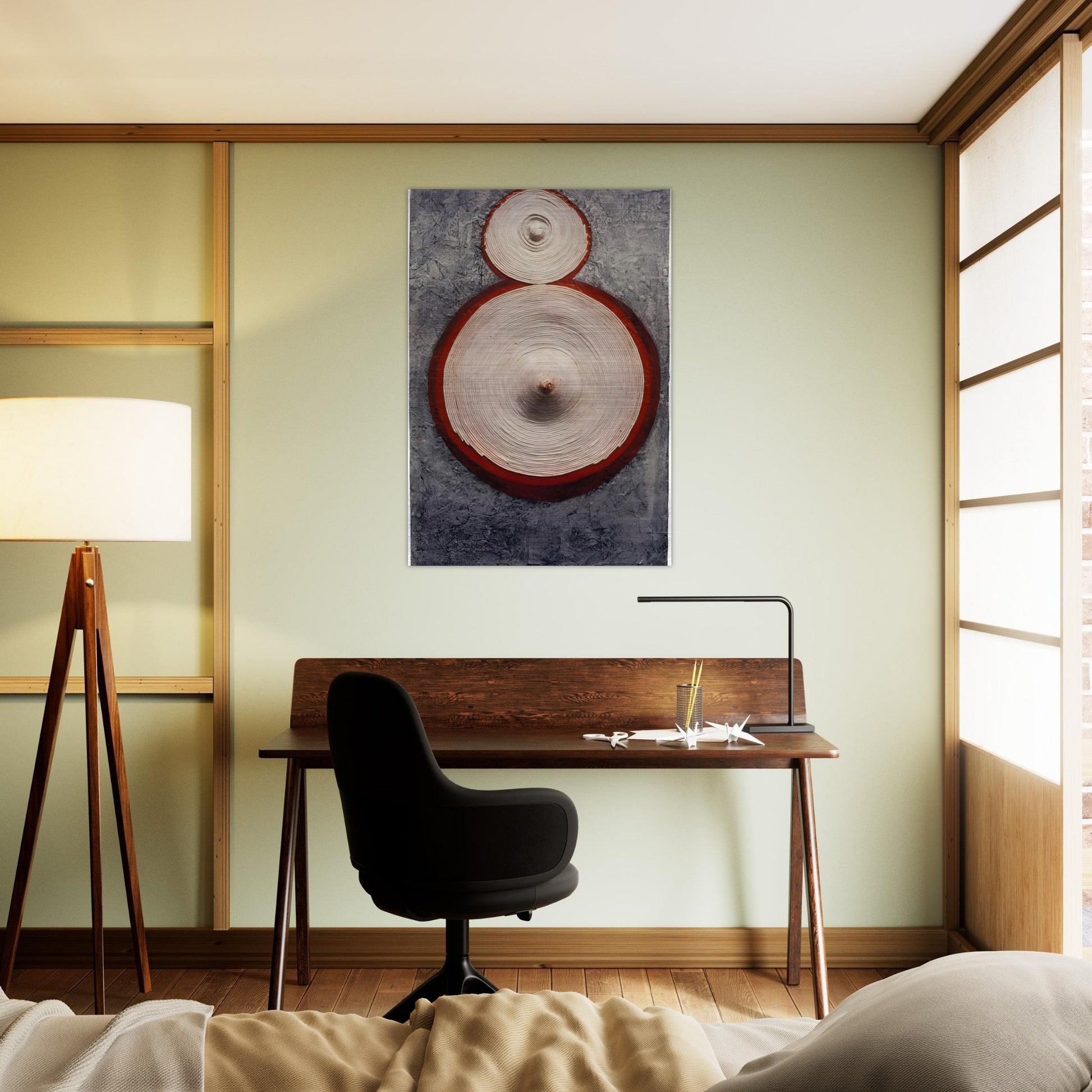RINGAROUND AROSIE 1965 - Eva Hesse Brushed Aluminum Print - 70x100 cm / 28x40 inches | Eva Hesse Aluminum Print | Eva Hesse Prints