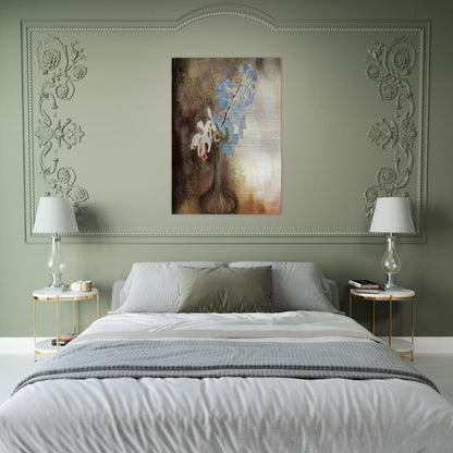 ORCHIDS - Odilon Redon Brushed Aluminum Print - 70x100 cm / 28x40 inches | Odilon Redon Aluminum Print | Odilon Redon Prints
