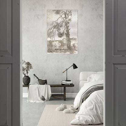 A Weather-Beaten Pine Tree - Vincent van Gogh Brushed Aluminum Print - 70x100 cm / 28x40 inches | Vincent van Gogh Aluminum Print | Vincent van Gogh Prints