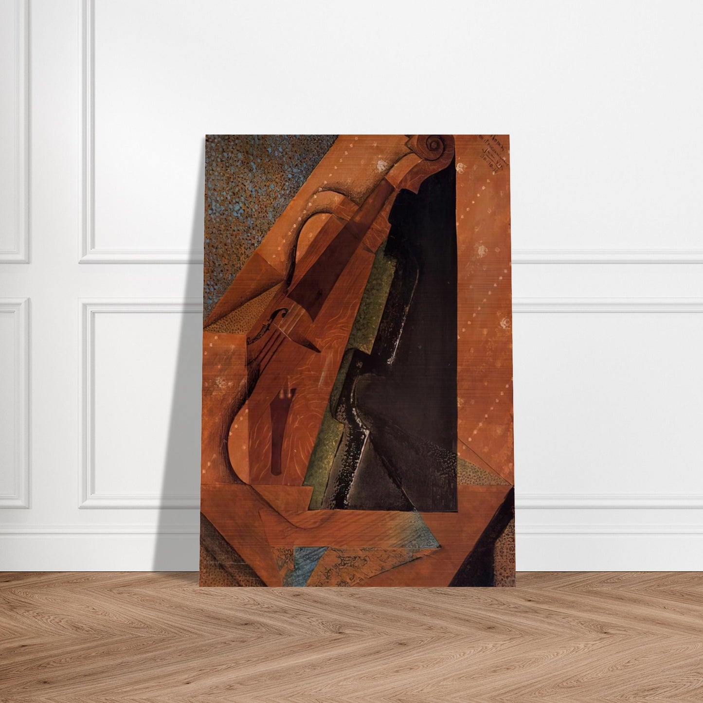 THE VIOLIN 1914 - Juan Gris Brushed Aluminum Print - 70x100 cm / 28x40 inches | Juan Gris Aluminum Print | Juan Gris Prints