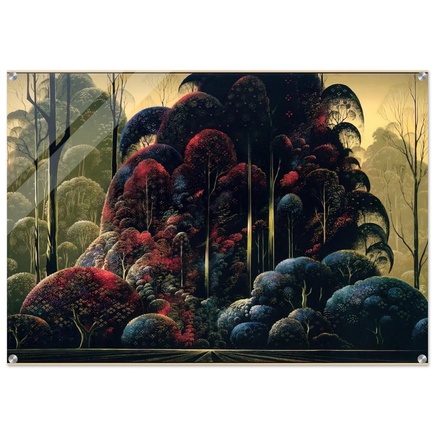 Wind Breaks - Eyvind Earle Acrylic Print - 70x100 cm / 28x40″ inches