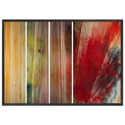 A Warmth A Lightness A Glow and Then - Sam Gilliam 70x100 cm / 28x40 inches Framed Art Print – Black Wooden Frame