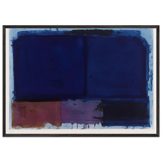 Vigil - 1980 - John Hoyland 70x100 cm / 28x40 inches Framed Art Print – Black Wooden Frame