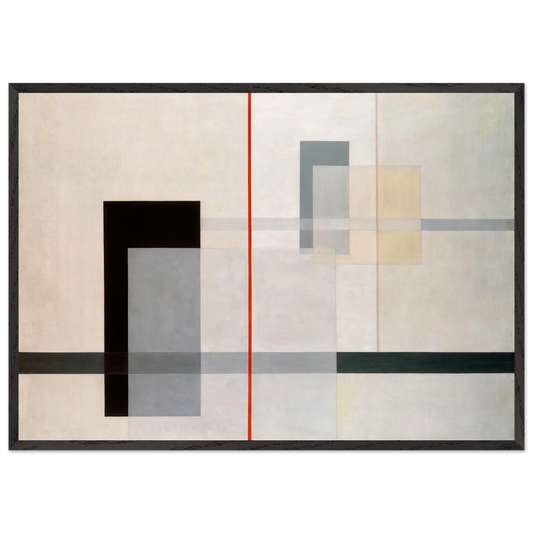 K VII - Laszlo Moholy-Nagy 70x100 cm / 28x40 inches Framed Art Print – Black Wooden Frame