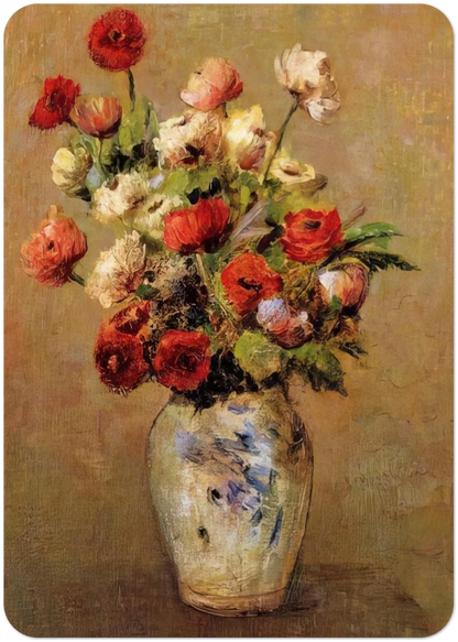 BOUQUET OF FLOWERS By Odilon Redon Pack of 10 Post Cards | Odilon Redon Post Cards | A6 (10.5 x 14.8 cm) - 4.1 x 5.8 inches