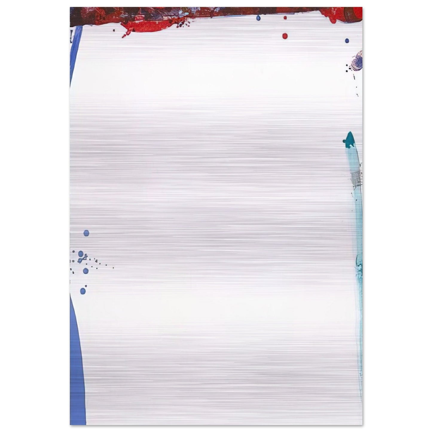 Chinese Wall  L. L101; SF-87  - Sam Francis Brushed Aluminum Print - 70x100 cm / 28x40 inches | Sam Francis Aluminum Print | Sam Francis Prints