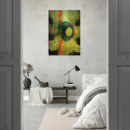 Survivor Man 17.08.08 - 2008 - John Hoyland Brushed Aluminum Print - 70x100 cm / 28x40 inches | John Hoyland Aluminum Print | John Hoyland Prints