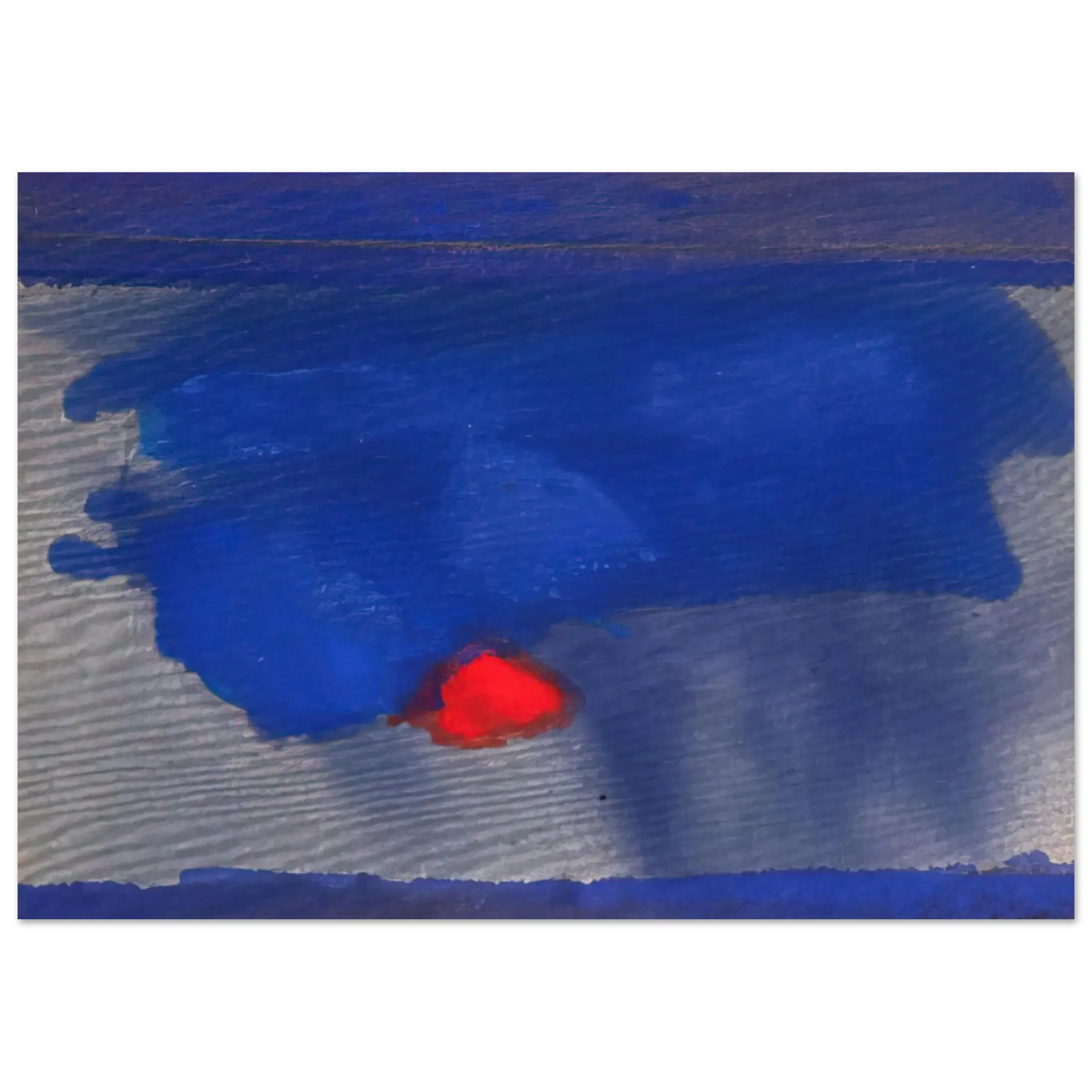Helen Frankenthaler - Provincetown - 1964 Wall art - 28x43  cm / XL (11x17 Inches) - Premium Wooden Framed Poster With Fine Art Paper - Wood frame