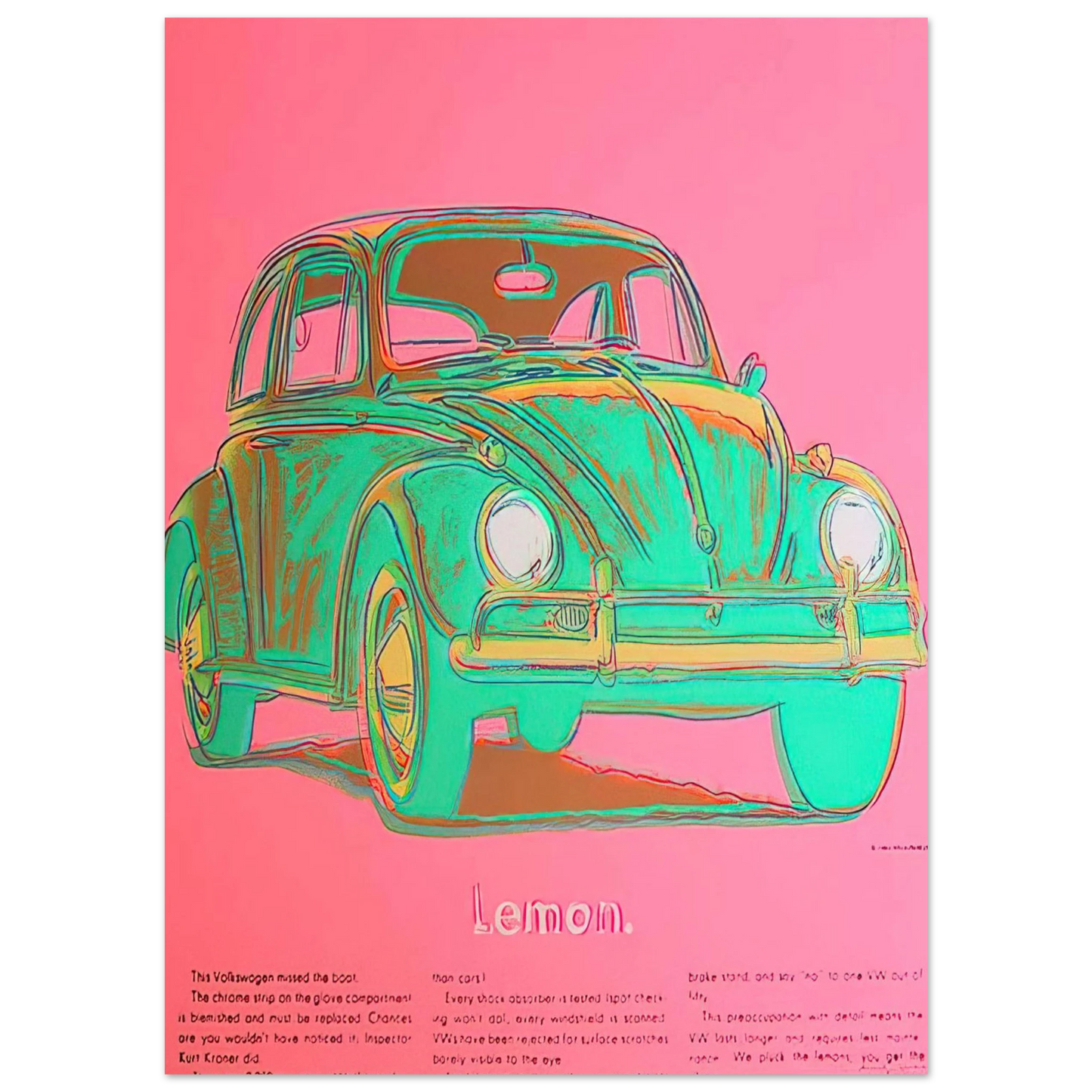 Andy Warhol - Volkswagen Fine Art Poster