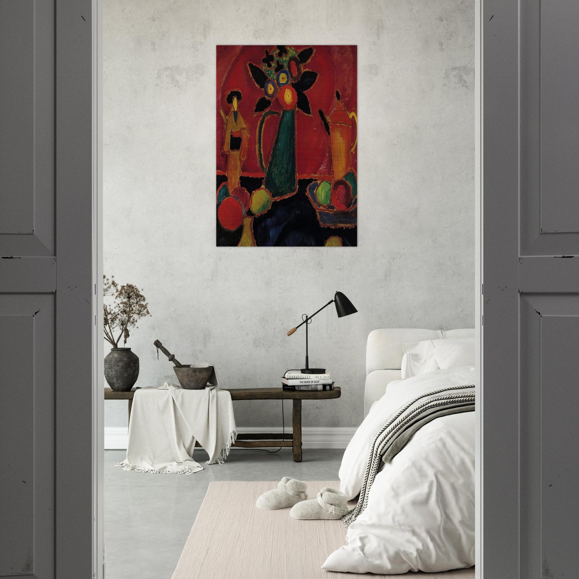 JAPANESE FLOWER 1913 - Alexej von Jawlensky Brushed Aluminum Print - 70x100 cm / 28x40 inches | Alexej von Jawlensky Aluminum Print | Alexej von Jawlensky Prints