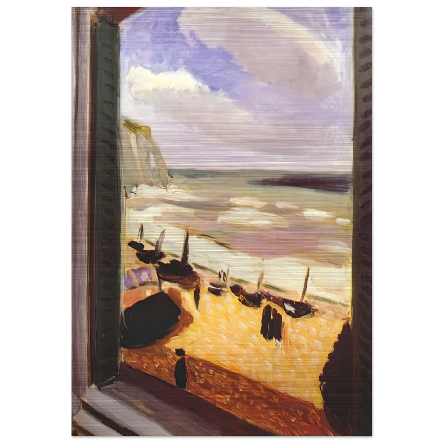 OPEN WINDOW AT ETRETAT 1921 - Henri Matisse Brushed Aluminum Print - 70x100 cm / 28x40 inches | Henri Matisse Aluminum Print | Henri Matisse Prints