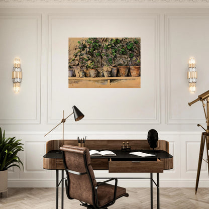 Flower Pots - Paul Cézanne Brushed Aluminum Print - 70x100 cm / 28x40 inches | Paul Cézanne Aluminum Print | Paul Cézanne Prints